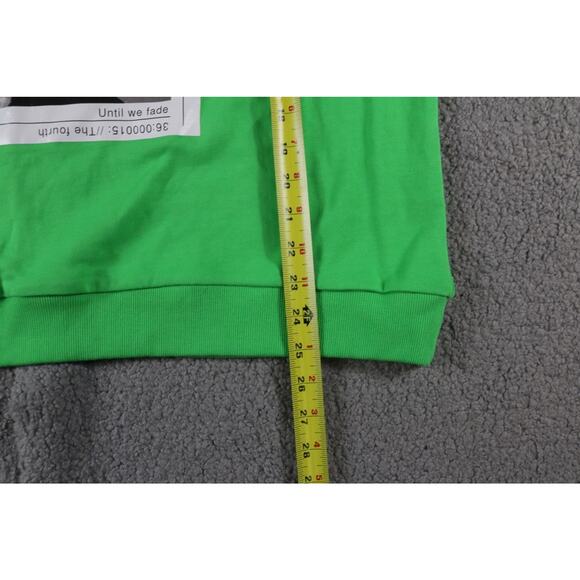 ZGY Zee Sweatshirt Oversized Womens Large Green Crew Neck Graphic Print New - Picture 7 of 7